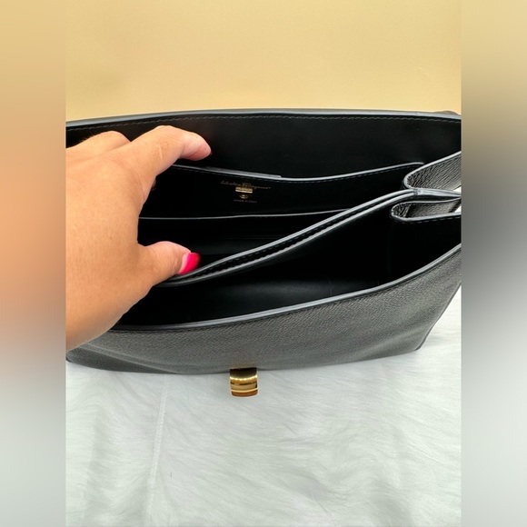 SOLD Salvatore Ferragamo Gancini Top Handle Bag - Picture 9 of 9